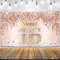 KatchOn, Sweet 16 Banner Roségold, groß, 180 x 110 CM | Sweet 16 Partydekorationen | Sweet 16 Hintergrund Sweet 16 Geburtstagsdeko | Sweet 16 Geburtstagsbanner, Sweet Sixteen Partydekorat