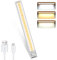 DFGOTOP Luce Armadio LED con Sensore di Movimento, lampada led Ricaricabile Senza Fili con Striscia Magnetica Adesiva, Lampada Notturna Magnetico USB Per Scale (120LED-30CM-1)