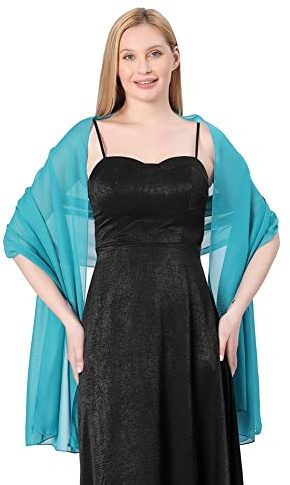 Proumhang Weiche Chiffon Tücher Schals Wraps für Mädchen 70 x 200cm | Frauen Braut Brautjungfer Hochzeit Party Abendkleid und besonderen Anlass Kleider Elegante Seidenschals