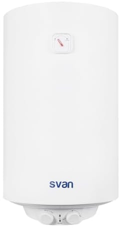 Svan Termo Eléctrico Vertical 73 Litros ST8000. Instalación Vertical, 1500W, Incluye Kit de Montaje, Resistencia de Acero inoxidable, Blanco, Eficiencia Energética Clase C