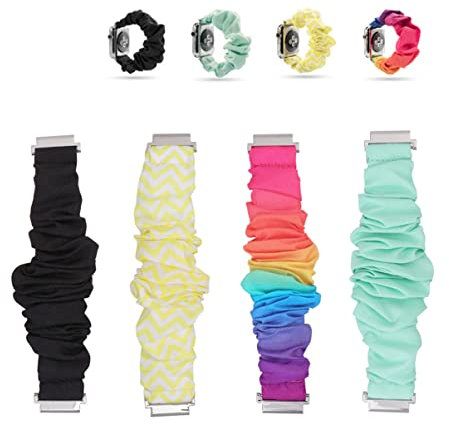 OSALADI Bracelet De Montre Imprimé Tendance De 20 Mm Doux Confortable Et Respirant De Remplacement De Luxe Pour Montre Connectée Noir
