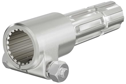 WilTec Manchon de Prise de Force Cardan - Longueur 160 mm - Raccord logement 1 3/8 21D - Raccord Sortie 8-32x38x6 - Ø 36 mm/37,95 mm - Arbre cannelé de Tracteur