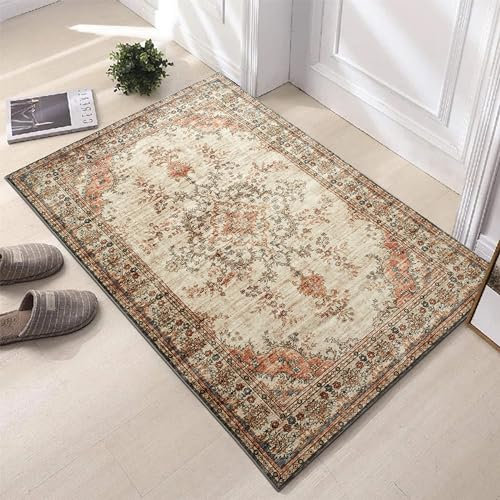 Hafaa Door Mat 40 x 60 cm – Timeless Machine Washable Mat Super Soft Non Slip Doormat Indoor Outdoor Water Absorbent Floor Mats Heavy Duty Entrance Rug