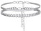FOCALOOK Lot de Chaîne Cheville Acier Inoxydable Ajustable de 22+5cm, Bracelet de Pied Femme Chaîne Mirroir 3mm, Chaine de Cheville Maille Gourmette 5mm pour Homme
