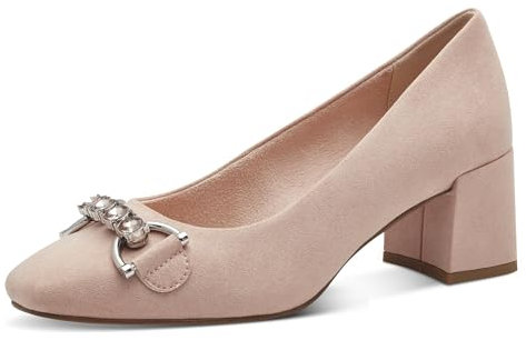 MARCO TOZZI Damen Pumps mit Blockabsatz Vegan, Beige (Powder), 42 EU