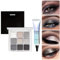 Eyeshadow Lidschatten-Palette mit 9 Farben in matt und Glitzer, wasserfest schimmernd in mattem Farbton, hochpigmentierte Glitzer-Lidschatten, Augen-Glitzer-Make-up-Palette (Rauchig)