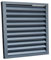 HZEPDVT Aluminium-einzelner schwarzer Fester Fensterladen, dekorativer zentraler Auslass for Klimaanlage, Abluft, Regenfensterläden, Wandmontage, 1 Stück(300mmx300mm)