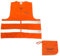 Generisch Brandschutzhelfer Warnweste + Aufbewahrungstasche signalorange/neonorange, Sicherheitsweste Brandschutzhelfer für Evakuierungshelfer in Notfällen, Weste EN ISO 20471 zertifiziert + Tasche