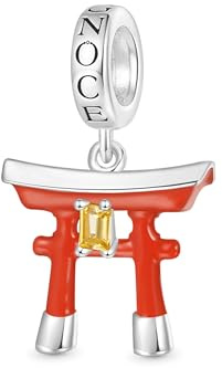 GNOCE Charm Anhänger Japanischer Torii-Tor Anhänger 925 Sterlingsilber Beads Charms für Frauen und Mädchen Schmuckgeschenk