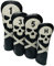 LUOKEKE Golf Club Covers 4 Pieces PU Leather Printed Golf Wood Head Cover Golf Club PU Leather Headcovers Fit Driver Fairway Wood Hybrid Golf Head Covers