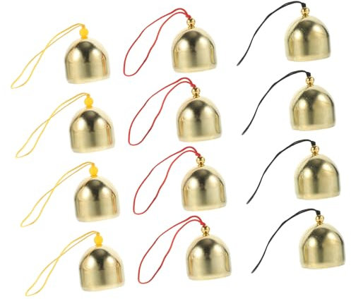 TOYANDONA 12stücke Teiliges Kleinen Kupferglocken Fengshui Windspiele Weihnachtsdekoration Für Garten Fenster Und Türverzierung Süßer Für Glück Und