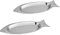 VICASKY 2 Pezzi Di Piatti Ovali In Argento A Forma Di Pesce Piatti Da Portata Ovali Contenitori Per La Preparazione Dei Pasti Contenitori Per La Conservazione In Cucina Vassoi Per