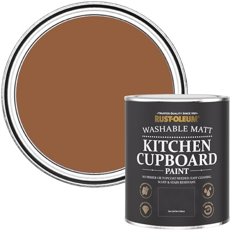 Rust-Oleum Kitchen Wood, Cupboard and Cabinet Paint in Matt Finish - Terracotta 750ml