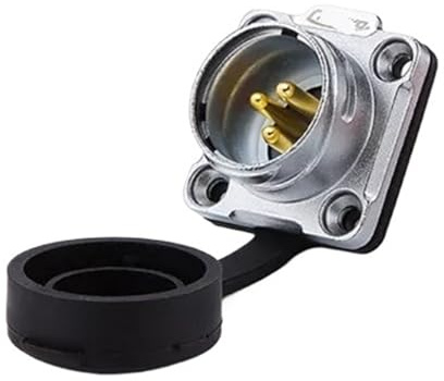 Connecteur d'alimentation 3 broches mâle prise extérieure étanche IP67 métal