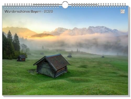 artboxONE Kalender 2026 Wunderschönes Bayern Wandkalender A3 2026 Natur