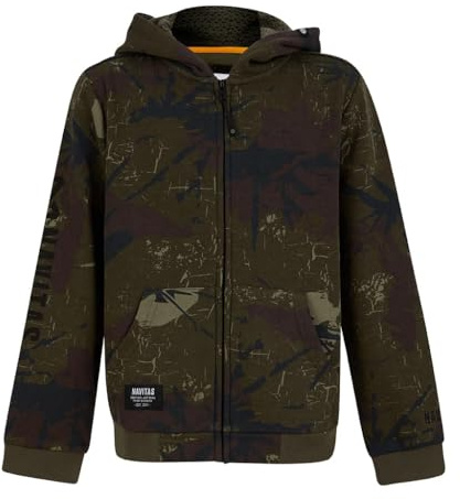 Navitas Identity Camo Kids Zip Hoody – Boys & Girls Youth Hooded Sweatshirt, Full Zip Camouflage Fleece Fishing Outdoors Jacket, Comfortable Lightweight Warm Trackie, Ages 3-14 yrs