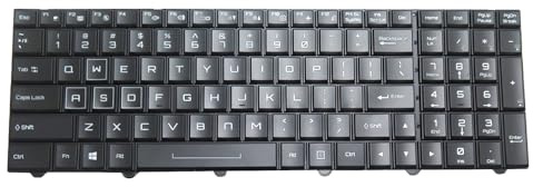 RTDPART Laptop-Tastatur für Mifcom XW7 i7 - GTX 1080 UHD Ultimate P775TM1-G Englisch (USA) Schwarz mit Hintergrundbeleuchtung Neu