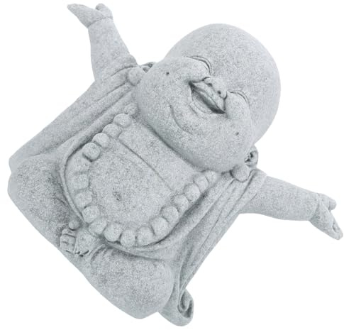 DIKACA Stein Buddha Statue für Aquarium Kleine Dekorative Buddha Figur mit Meditativer Pose Robust und Bruchfest Stilvolle Gartendeko und Aquarium Ornament Langlebig und Platzsparend