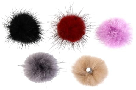NOLITOY 5PCS Magnetic Detachable Nail Hair Ball Decor Random Color Fluffy Pom Pom Nail Art Accessories Soft Plush Stylish Ornament Random Color