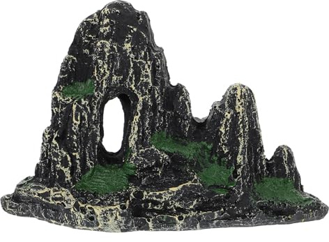 SUPVOX 1pezzi Ornamento Artificiale per Roccia Decorazione per Acquario Forniture per Acquari Artigianato in Resina Statua Artificiale per Collina Singolo Resina di Resistent Abrasione