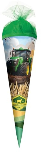 ROTH Mini Schultüte 22 cm Traktor Power – kleine Zuckertüte zur Einschulung für Jungen, Geschenk für Geschwister