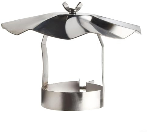 GKSNCJSMF Edelstahl-Schornsteinabdeckung Regenabdeckung Umbrella Haube für Holzofen Rohr Schutz 3 Größen verfügbar (60mm)