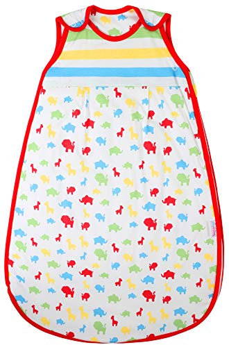 Snoozebag Baby Sleeping Bag Jungle Fun 100% Cotton 2.5 Tog Unisex Nursery Multi-Coloured 18-36 Months (110cm)