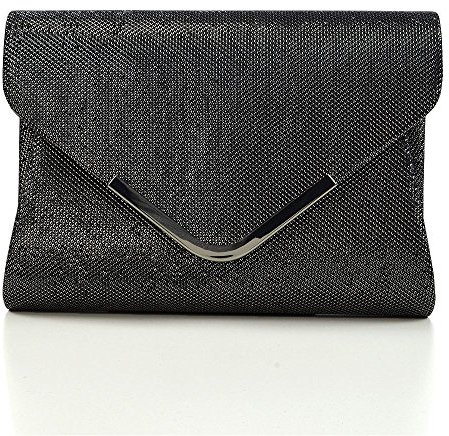 ESSEX GLAM Womens Clutch Glitter Bag Envelope Bridal Bridesmaid Prom Party Evening Handbag