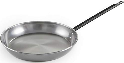 Ilsa S.R.L. 88132 LA Ideal PATANEGRA Padella 1M Piana 32cm, Acciaio Spazzolato, Silver