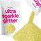 Paillettes à usages multiples Hemway - 100g de poudre de couleurs uniques pour faire des travaux manuels : décoration pour des tables de mariage, des cadeaux, des cartes, des fleurs ; vous pouvez aussi l’utiliser comme maquillage pour le mettre sur vos paupières, vos ongles ou encore sur vos cheveux., Paillettes, Sand Gold