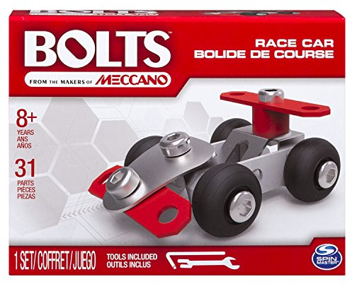 MECCANO Bausatz - Bolts Metall-Modelle ab 8 Jahren, 6 verschiedene Modelle, 26-31 Teile, 2 Werkzeuge, Montageanleitung