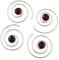 Rivelle Damen Curlies Hochzeit Swarovski® Kristalle 6 mm dunkel rot 8 Stück Haarspiralen Haarschmuck Brautschmuck