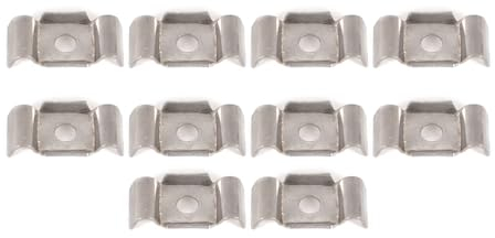 MEIN GARTEN VERSAND Zaunhalter 10er Set Schmetterlingsklemme aus Edelstahl | Lochmaß ca. 9 mm | Silber