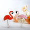 H&D HYALINE & DORA 2 Stück Kunst Glas Flamingos Ornament Skulptur, mundgeblasenes Glas, Tierfigur, Heimdekoration, (rot und rosa)
