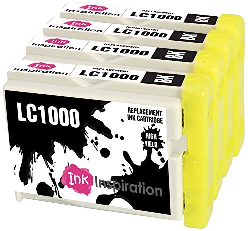 Ink Inspiration® Ersatz für Brother LC1000 LC-1000BK Schwarz Druckerpatronen kompatibel mit Brother DCP-130C DCP-135C DCP-150C DCP-330C DCP-350C DCP-357C DCP-540CN DCP-560CN DCP-770CW MFC-235C 465CN