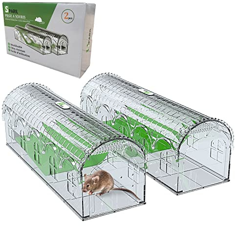 SPARIL Nasse Piège à Souris Vivante Attrape Réutilisable sans Tuer Lot 2
