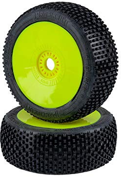 Procircuit Komplettrad H-Block (2) 1:8 Buggy RC Reifen C2 Soft Gelb