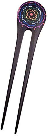 Pic à Cheveux en Bois Pique Ethnique Picot Chignon Wooden Hair Pin Stick baguette