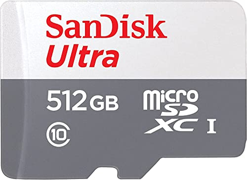 SanDisk Ultra microSDXC 512GB + SD Adapter 100MB/s Class 10 UHS-I- Tablet Packaging