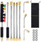 Dearworth Verbessertes Hochdruckreiniger-Verlängerungsstab-Set, 248,9 cm Power-Lanze, 4000 PSI Dachrinnenreiniger, 6 mm Schnellanschluss, 45 ° 90 ° 120 ° gebogene Stange, 6 Düsenspitzen, 2 rutschfeste