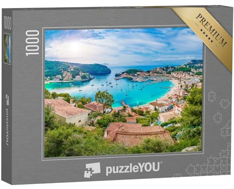 puzzleYOU: Puzzle 1000 Teile „Panoramablick auf Porte de Soller, Palma Mallorca, Spanien“ – aus der Puzzle-Kollektion Mallorca
