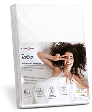 HANSE PRO Topliner, 160 x 210 cm I ideal für Wasserbetten bis 30 cm Höhe I Staubschutz-Auflage I Schutz-Bezug I Cap-Liner I Schmutzfang