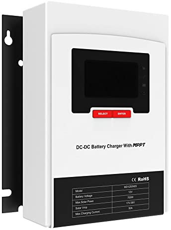Y&H 12V 30A 400W DC-DC Charger MPPT Battery Charger for Gel, AGM, and Lithium Batteries, Smart & Small Size,Using 3-Stage Charging, in RVs, Cars, Boats, Yachts