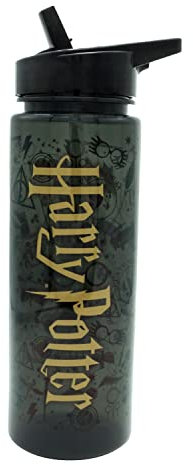 Borraccia riutilizzabile da 21,5 cm, motivo Harry Potter, 740 ml, per la scuola dei bambini, a prova di perdite, in plastica, senza BPA, ideale per ciclismo, asilo, campeggio, picnic