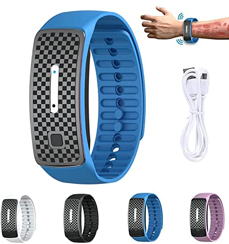 2 Stück Matteo Ultraschall-Körperform-Armband, UltraSonic LymphDrainage Slimfit-Armband, Magnetarmband für alle Männer und Frauen (Blau)