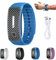 2 Stück Matteo Ultraschall-Körperform-Armband, UltraSonic LymphDrainage Slimfit-Armband, Magnetarmband für alle Männer und Frauen (Blau)