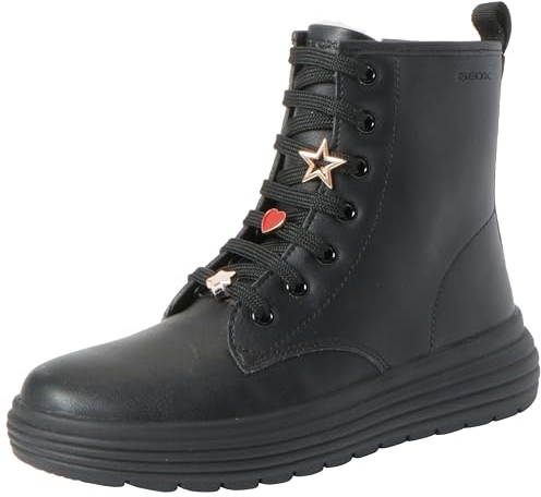 Geox J Phaolae Girl, Stivale alla Caviglia Donna, Nero, 38 EU