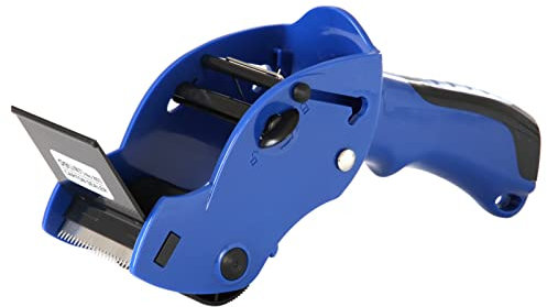 Rapid-replace Packing Tape Dispenser Guns with Extra Blade,Lightweight Ergonomic Industrial Handheld Heavy Duty Tape Cutter for Carton, Packaging and Box Sealing, LDS Industry (1PCS,Blue)