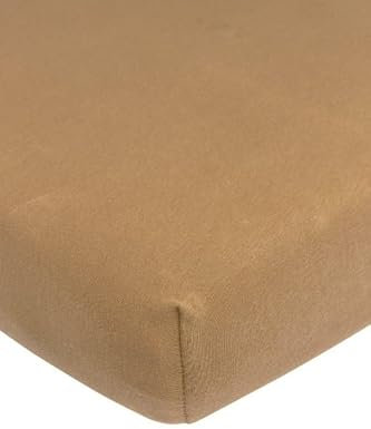 Meyco Home Basic Jersey Uni Spannbettlaken Doppelbett (Bettlaken mit weicher Jersey-Qualität, aus 100% Baumwolle, perfekte Passform durch Rundum-Gummizug, Maße: 180 x 210/220 cm), Toffee