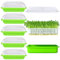 SHUESS 6 Stück Saatgut-Keimschale mit Abflusslöchern, BPA-frei, Kinderzimmer-Tablett, Microgreens, Anzuchtschalen, Weizengras-Züchter, Sprossenbehälter, Samenkeimung, Anzuchtschalen für Garten,
